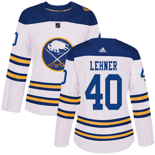 Adidas Sabres #40 Robin Lehner White Authentic 2018 Winter Classic Women's Stitched NHL Jersey